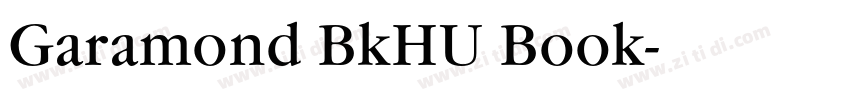 Garamond BkHU Book字体转换